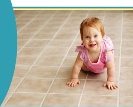 Baby on tile